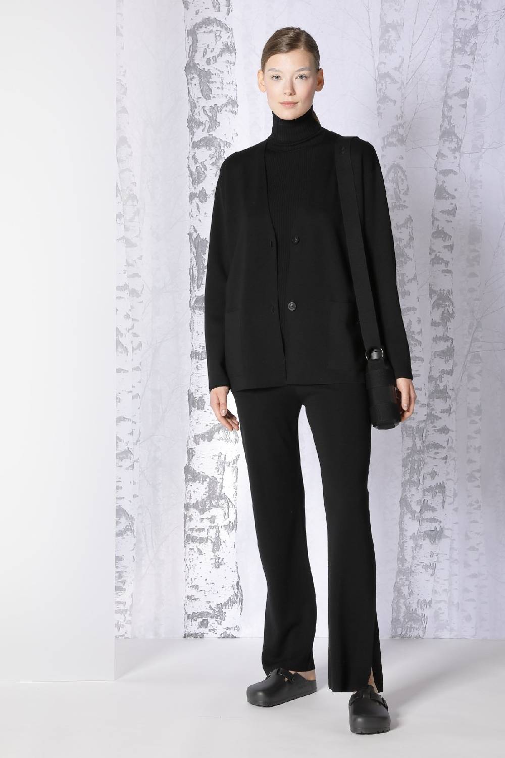 Sminfinity milano slitted jacket + extrafine rib turtle + milano slitted pants Schlussverkauf