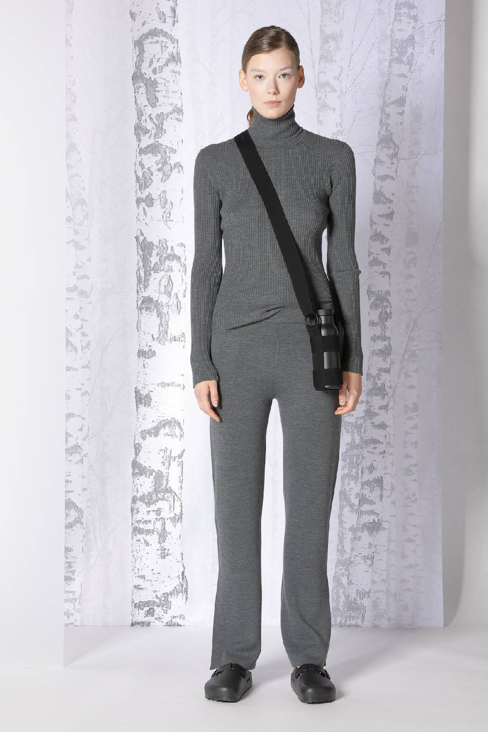 Sminfinity extrafine rib turtle + milano cropped cargo pants Günstiger Verkauf