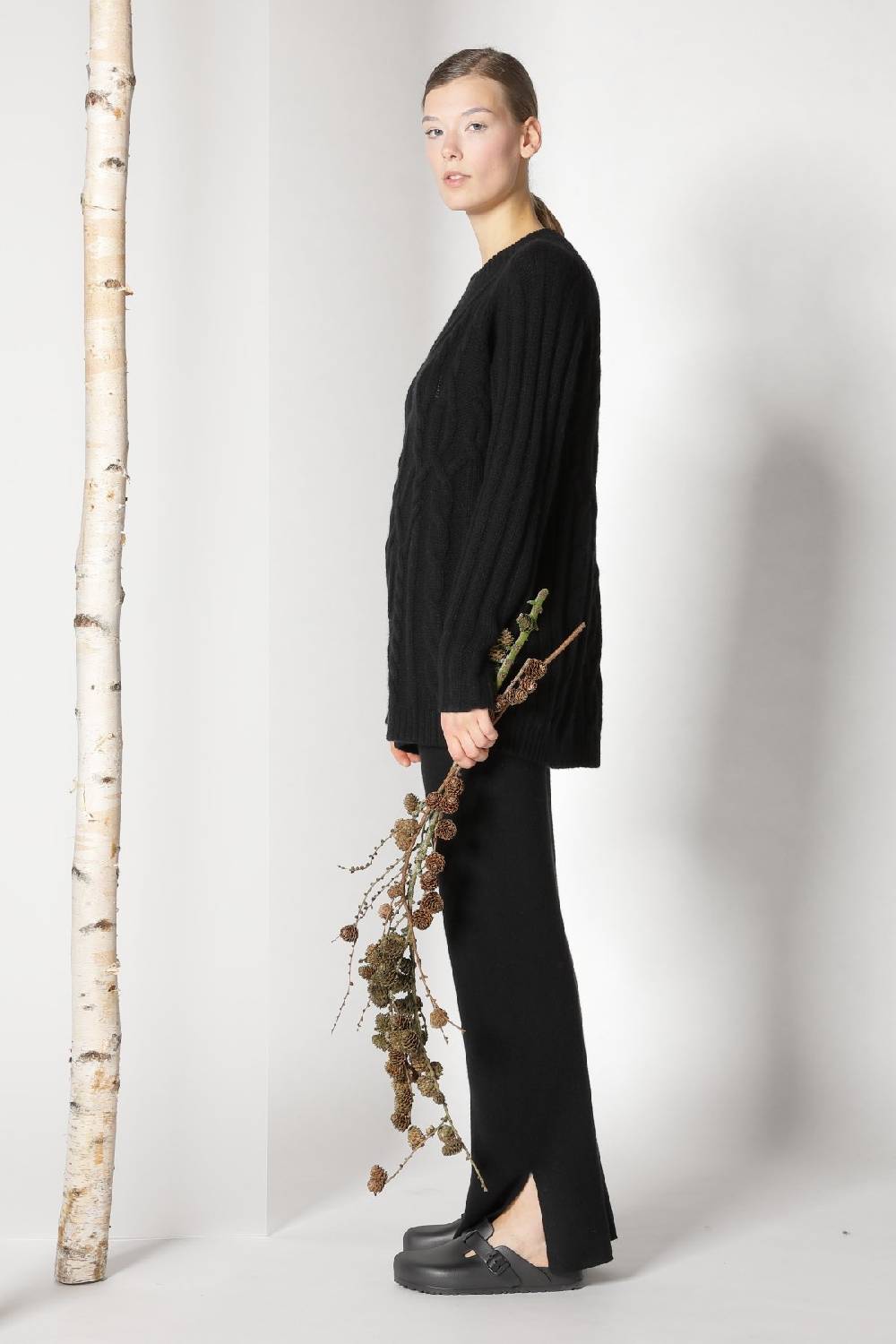 Sminfinity pure POETREE long cable jumper +  pure slitted pants Rabatt