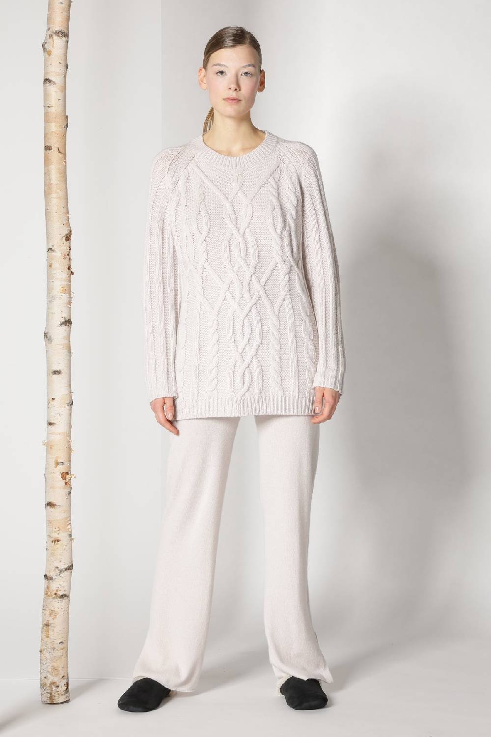 Sminfinity pure POETREE long cable jumper +  pure slitted pants Rabatt