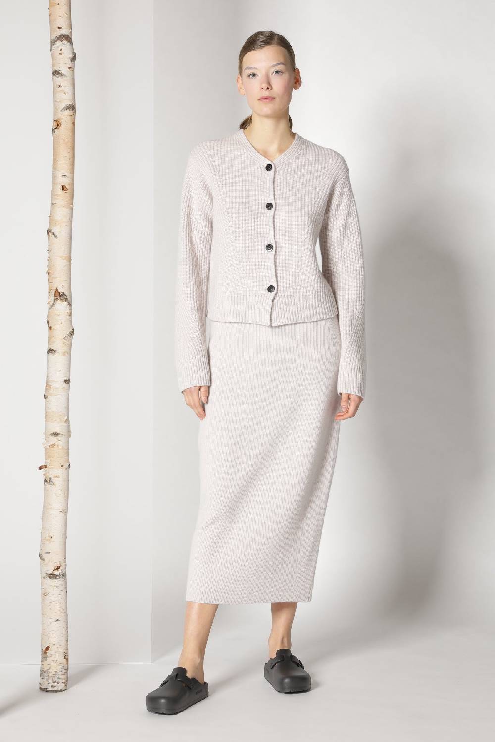 Sminfinity pure icon rib jacket + pure all needle tulip skirt Black Friday