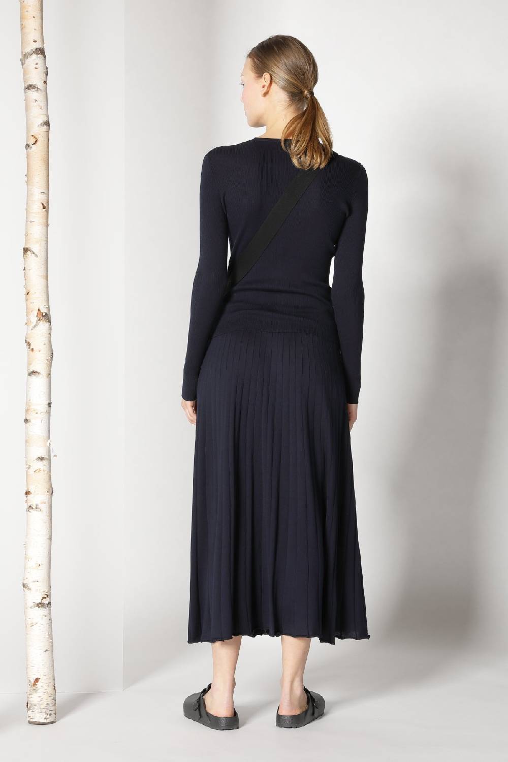 Sminfinity silky rib crew cardi + silky rib skirt Cyber Monday