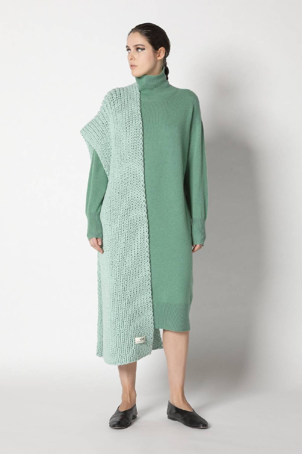 Sminfinity infinite turtle dress + loosely 1x1 rib scarf Lagerräumung