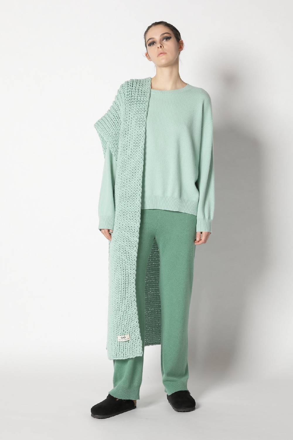 Sminfinity infinite crew jumper + infinite palazzo pants + loosely 1x1 rib scarf Top Angebot