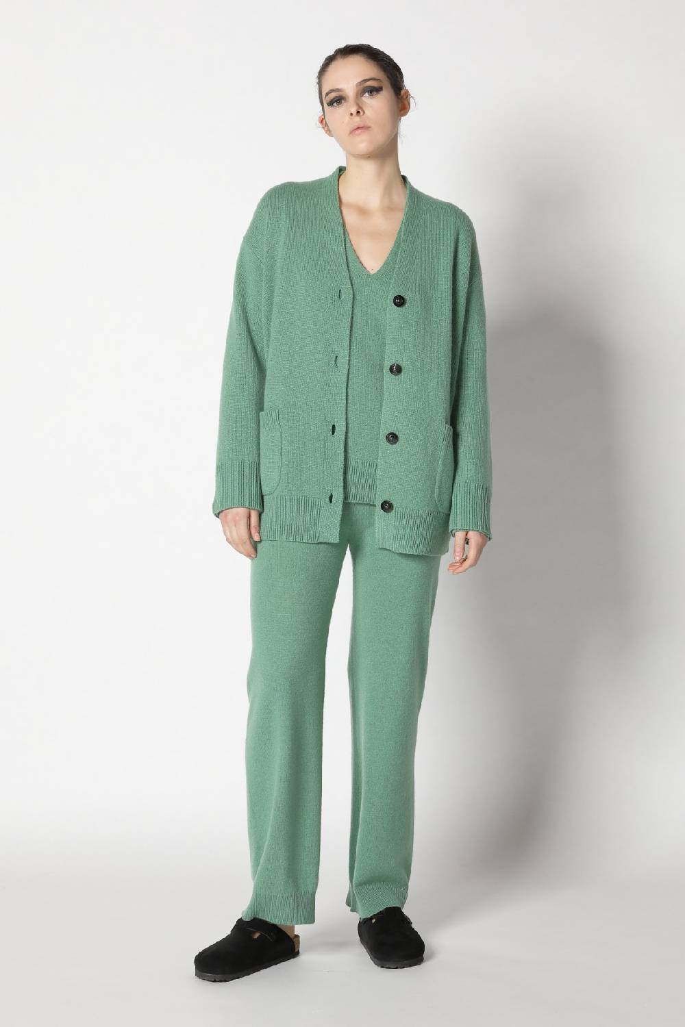 Sminfinity pure long cardy + pure V neck + infinte palazzo pants Neueste Mode