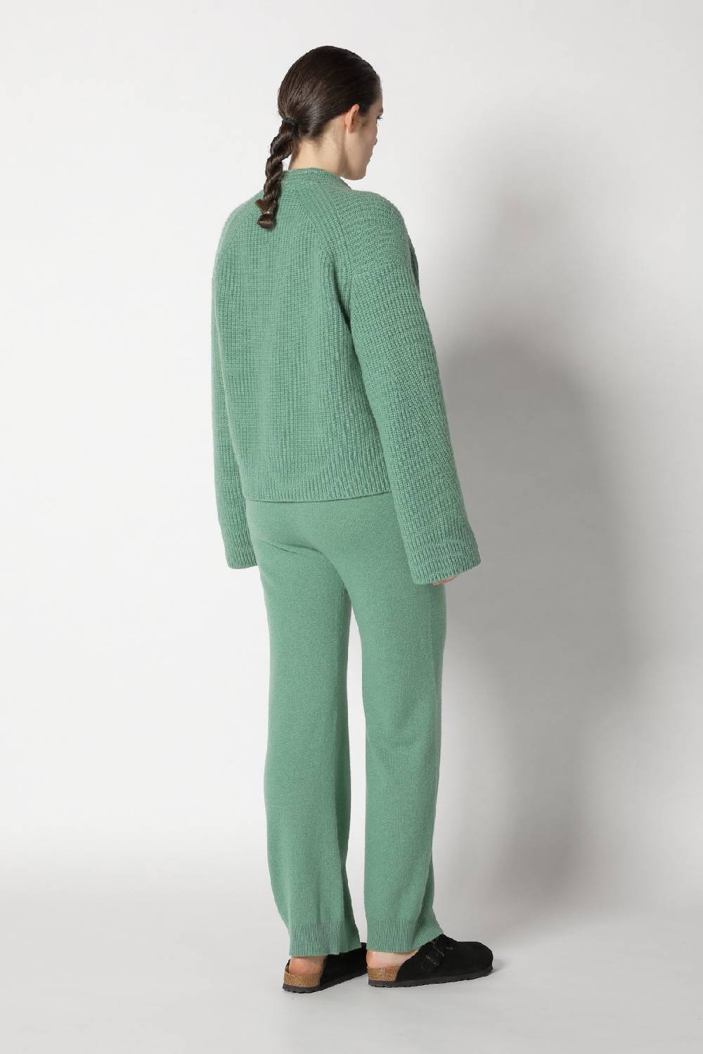 Sminfinity icon rib cardigan + icon rib crewneck + infinite palazzo pants Online Outlet