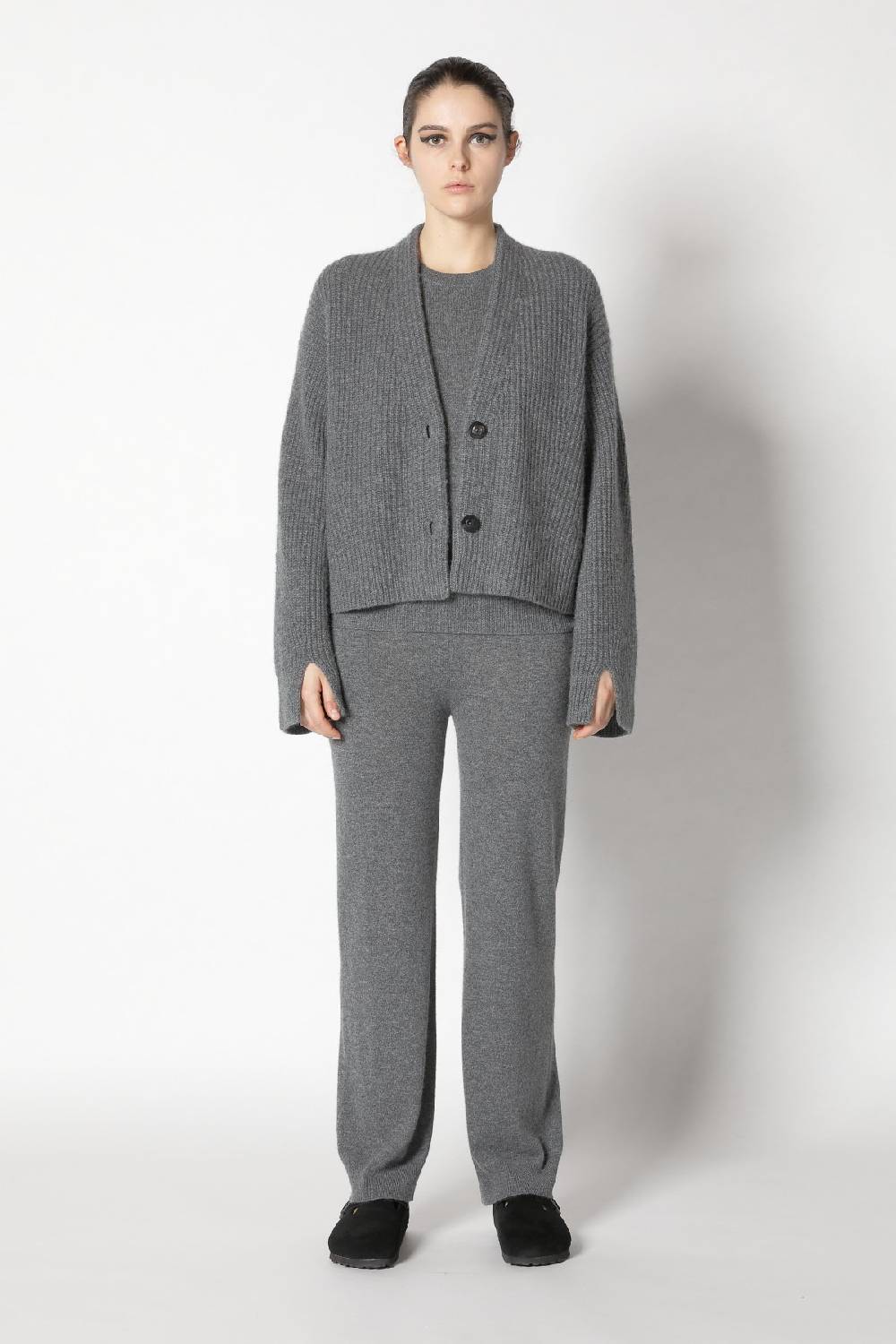 Sminfinity icon rib cardigan + infinite palazzo pants Tiefpreis