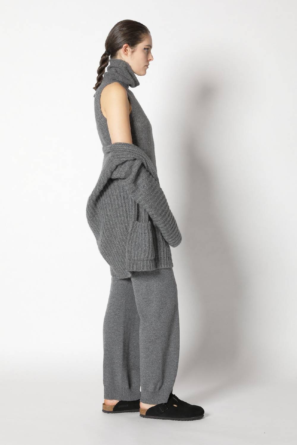 Sminfinity fluffy turtle top + fluffy rib jacket + infinite palazzo pants Begrenzte Freigabe