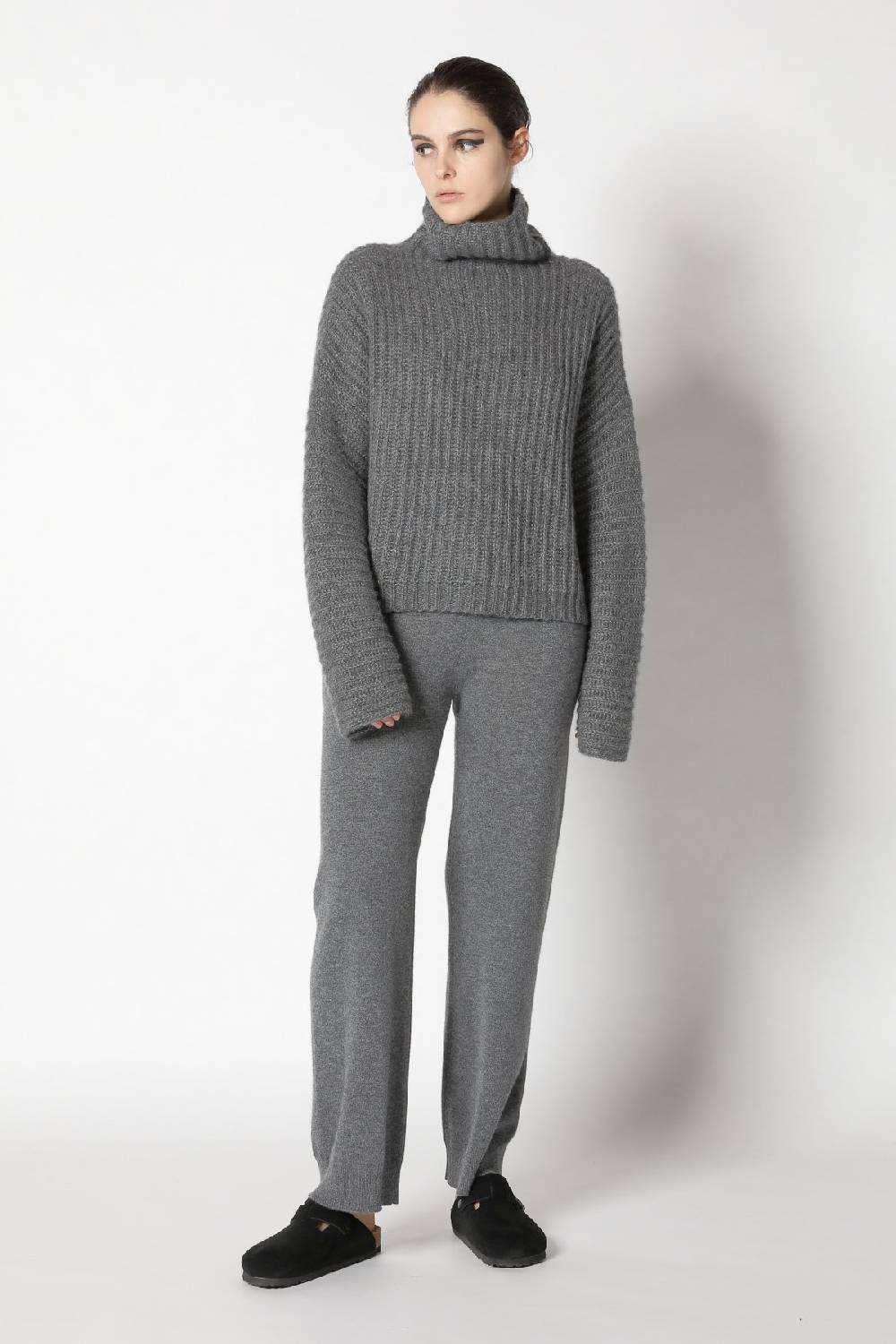 Sminfinity fluffy rib jacket + fluffy rib turtle + infinite palazzo pants JETZT KAUFEN