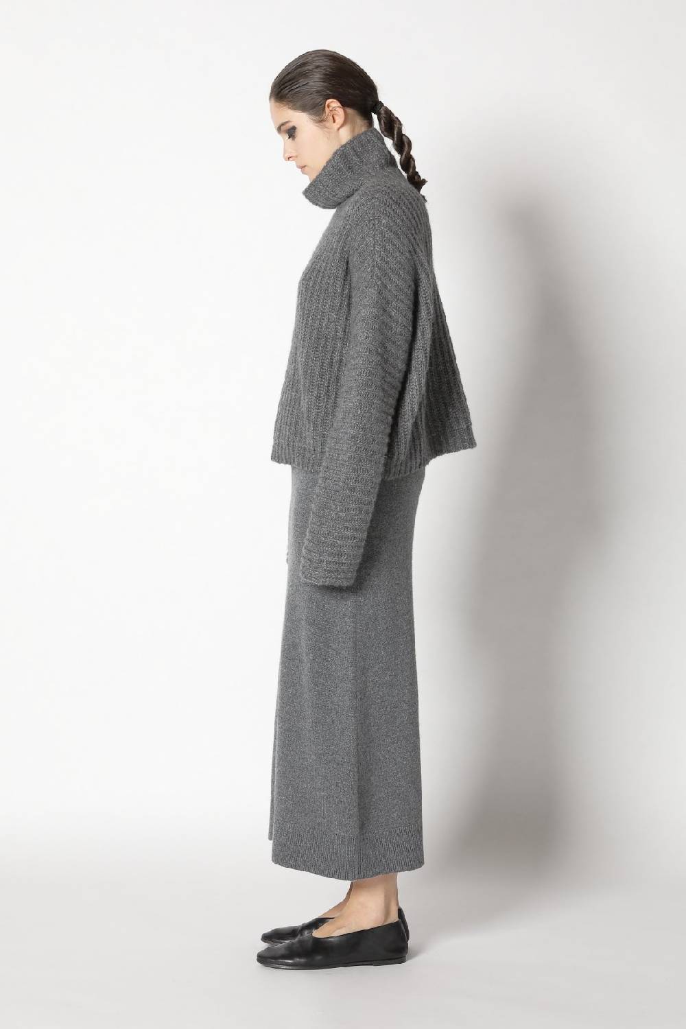 Sminfinity fluffy rib turtle + pure A skirt Neueste Stile