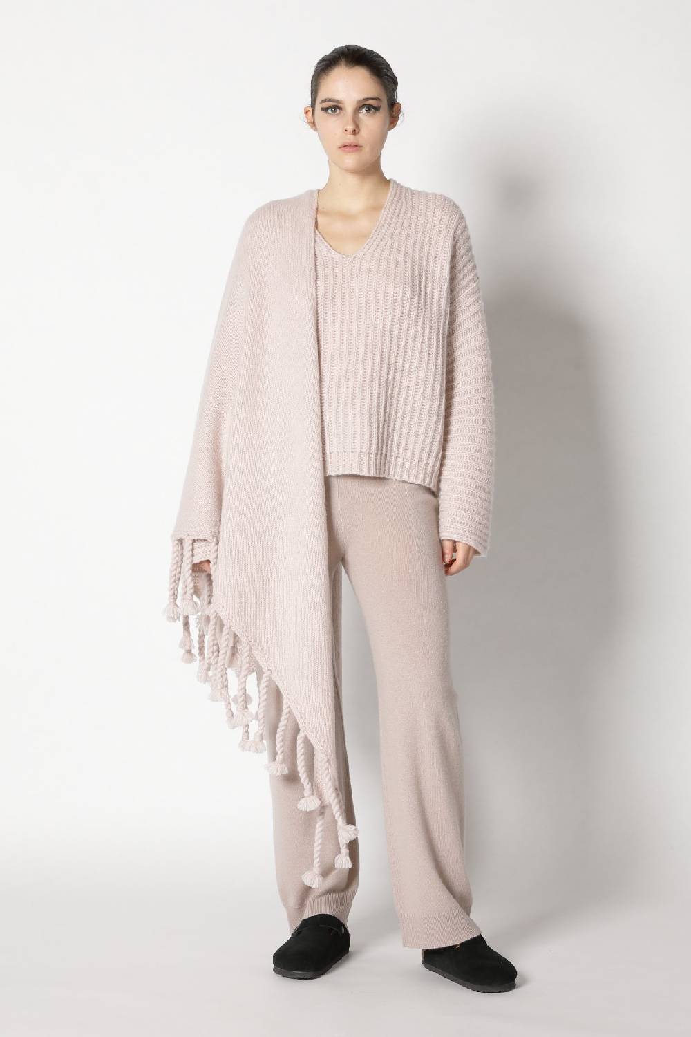 Sminfinity fluffy rib v neck + infinite palazzo pants Sonderangebot der Fabrik