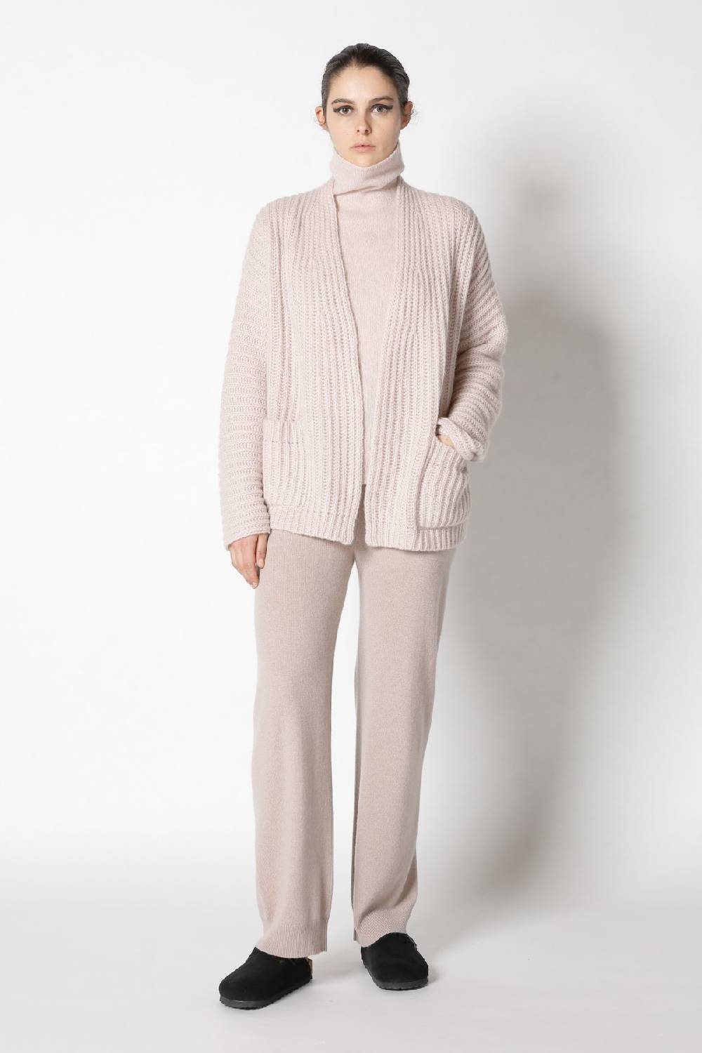 Sminfinity fluffy rib jacket + fluffy turtle top + infinite palazzo pants Bis zu 55% Rabatt
