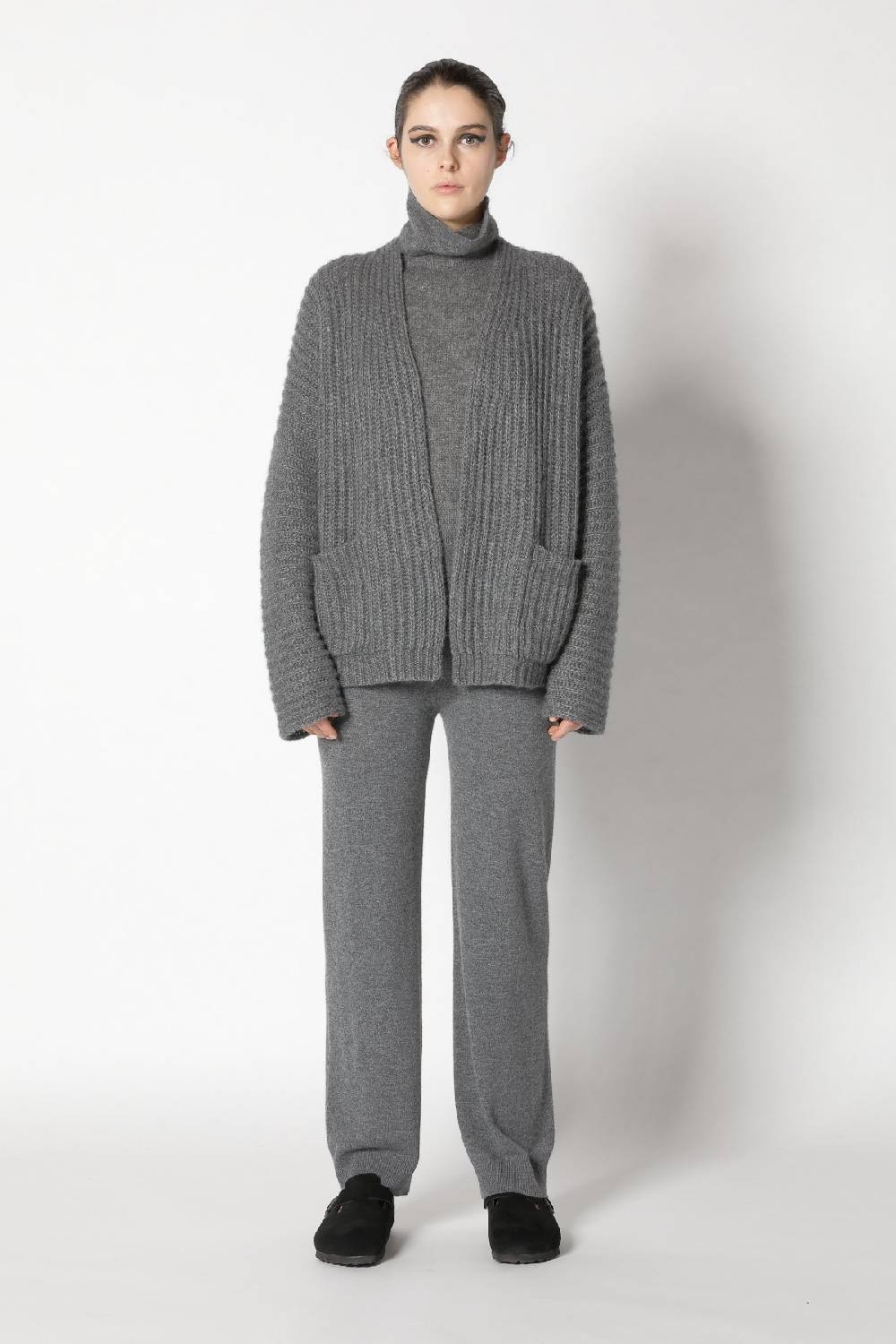 Sminfinity fluffy rib jacket + fluffy turtle top + infinite palazzo pants Bis zu 55% Rabatt