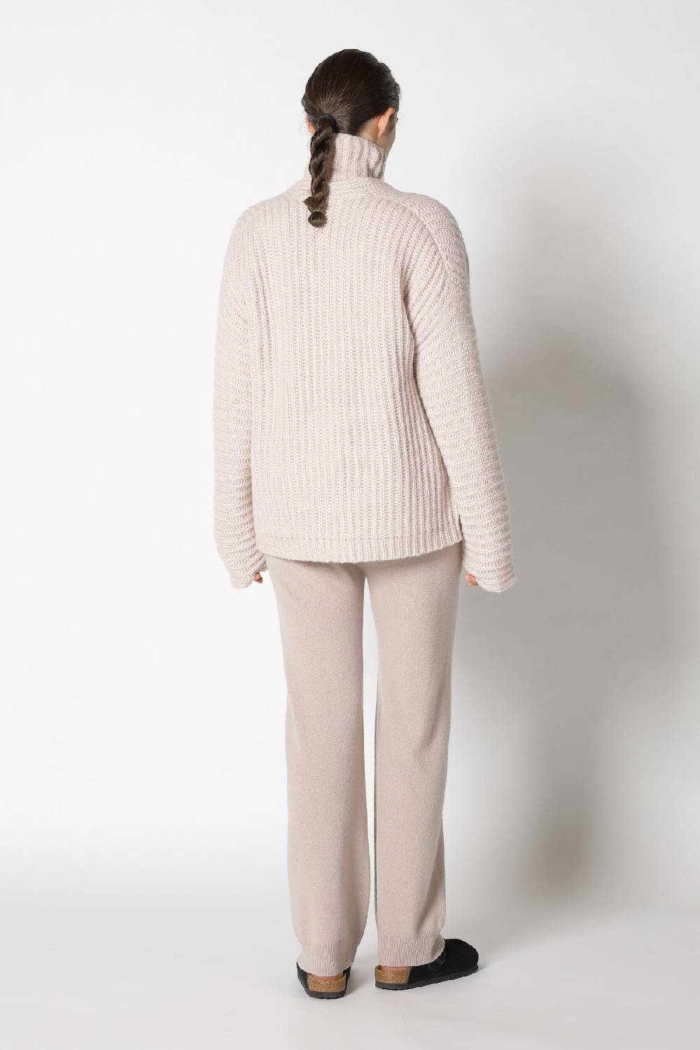 Sminfinity fluffy rib jacket + fluffy rib turtle + infinite palazzo pants Super Rabatt