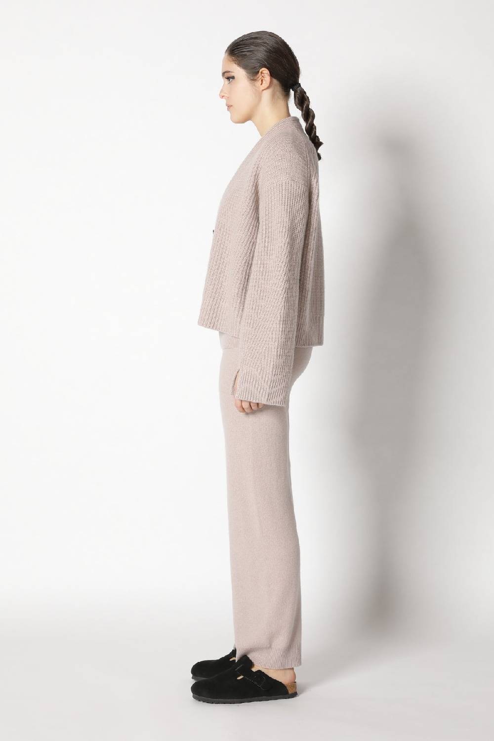 Sminfinity icon rib cardigan + infinite crew T + infinite palazzo pants Clearance-Verkauf