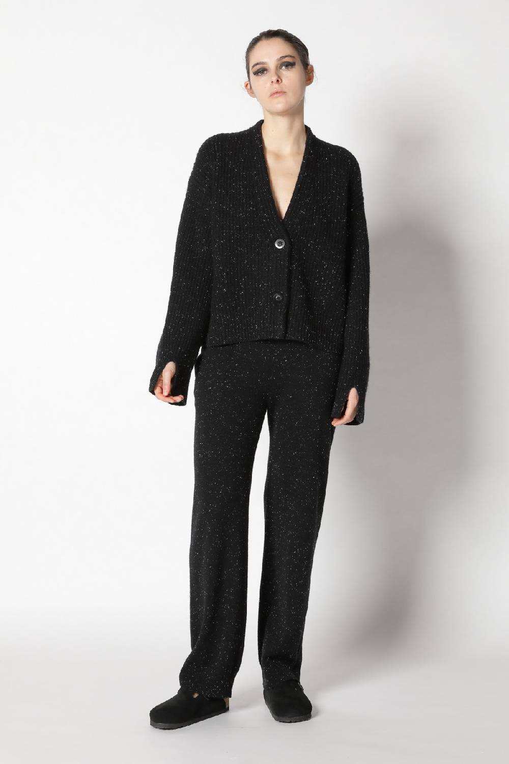 Sminfinity icon rib cardigan + infinite palazzo pants Black Friday Preise