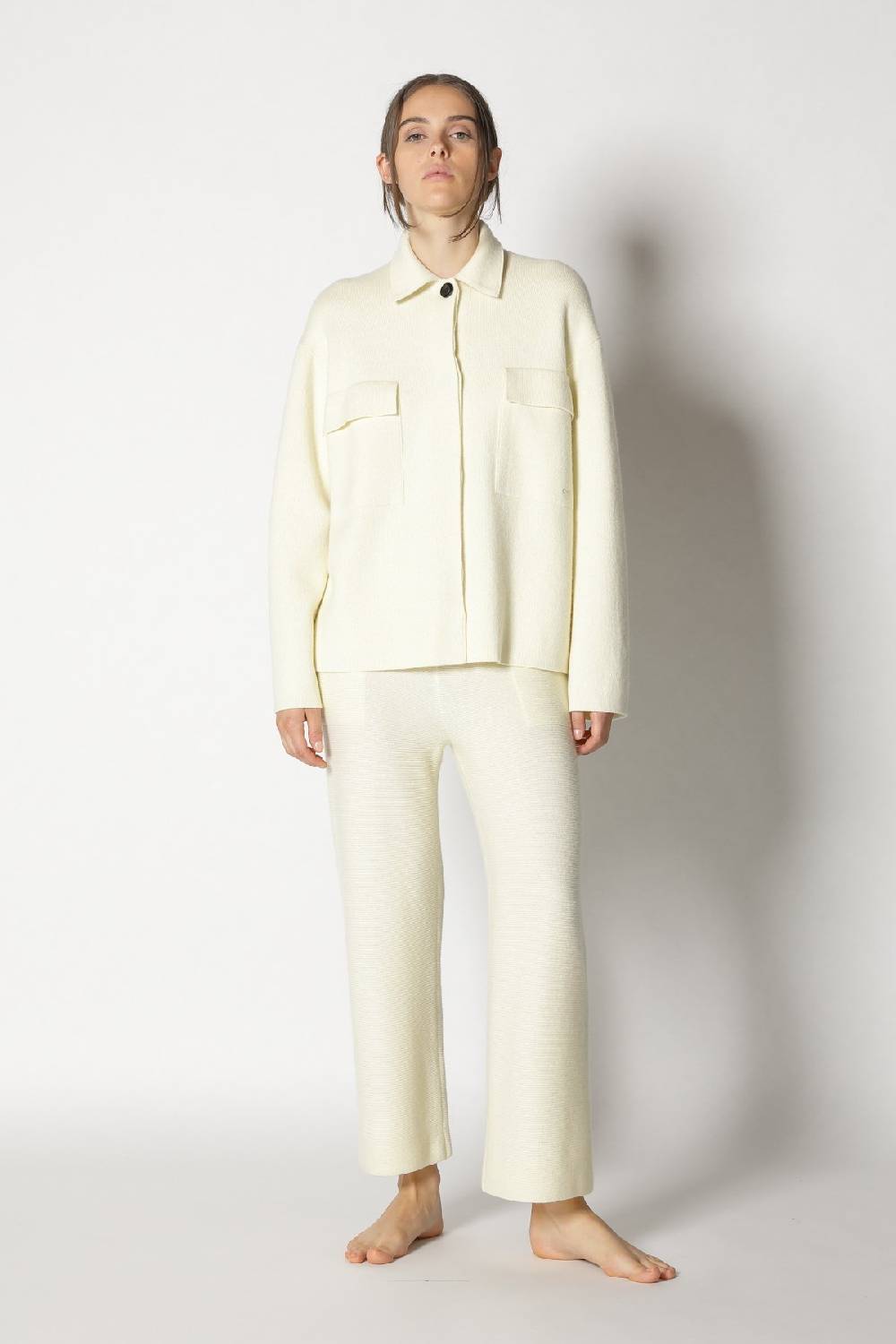 Sminfinity doubleface shirtjacket + garter cropped pants Begrenztes Angebot