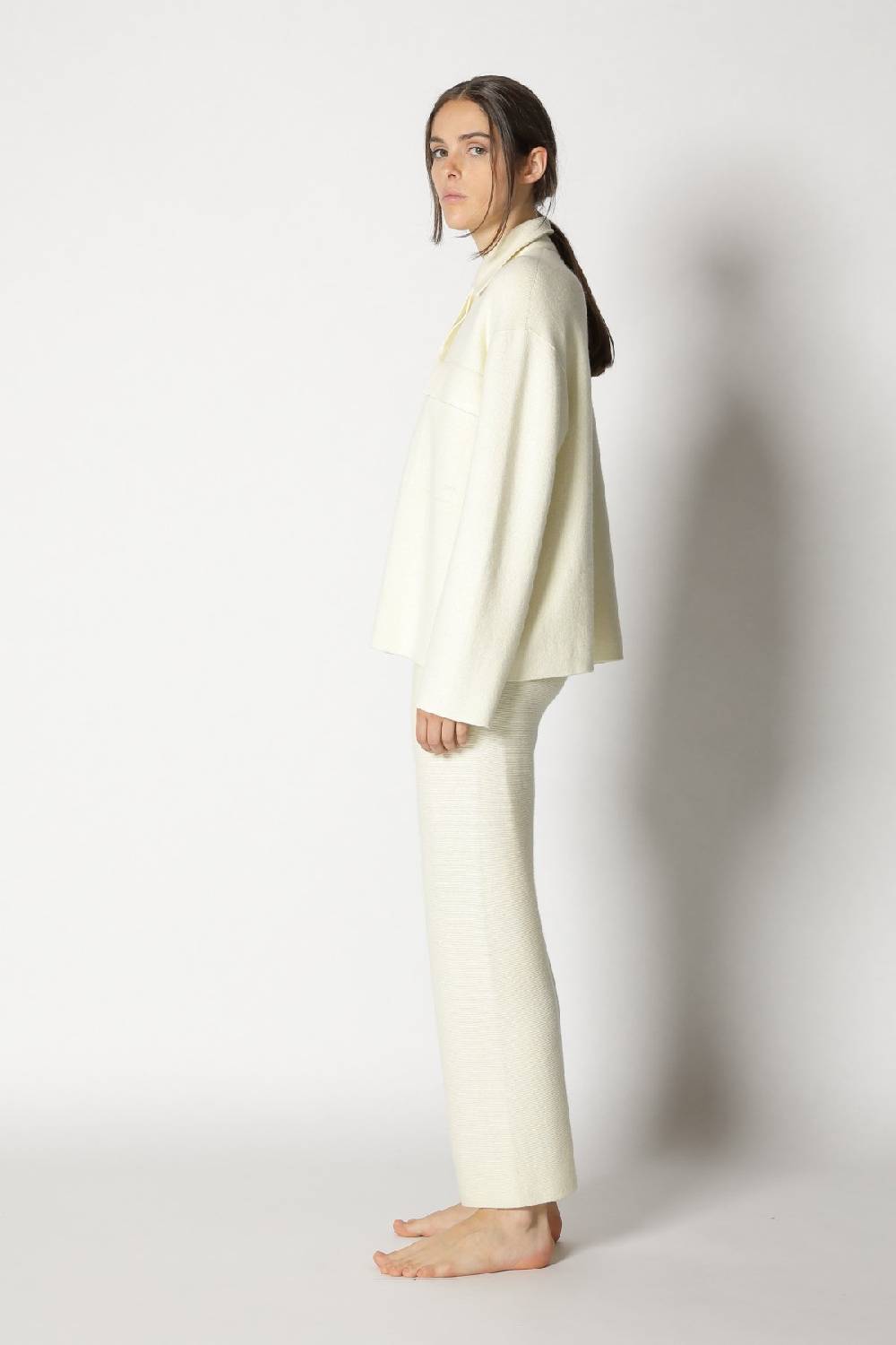 Sminfinity doubleface shirtjacket + garter cropped pants Begrenztes Angebot