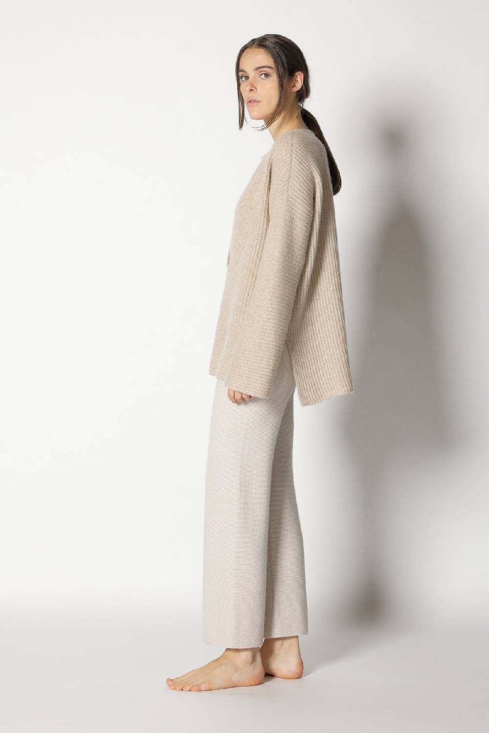 Sminfinity fluffy rib jumper + garter cropped pants Weihnachtsangebot