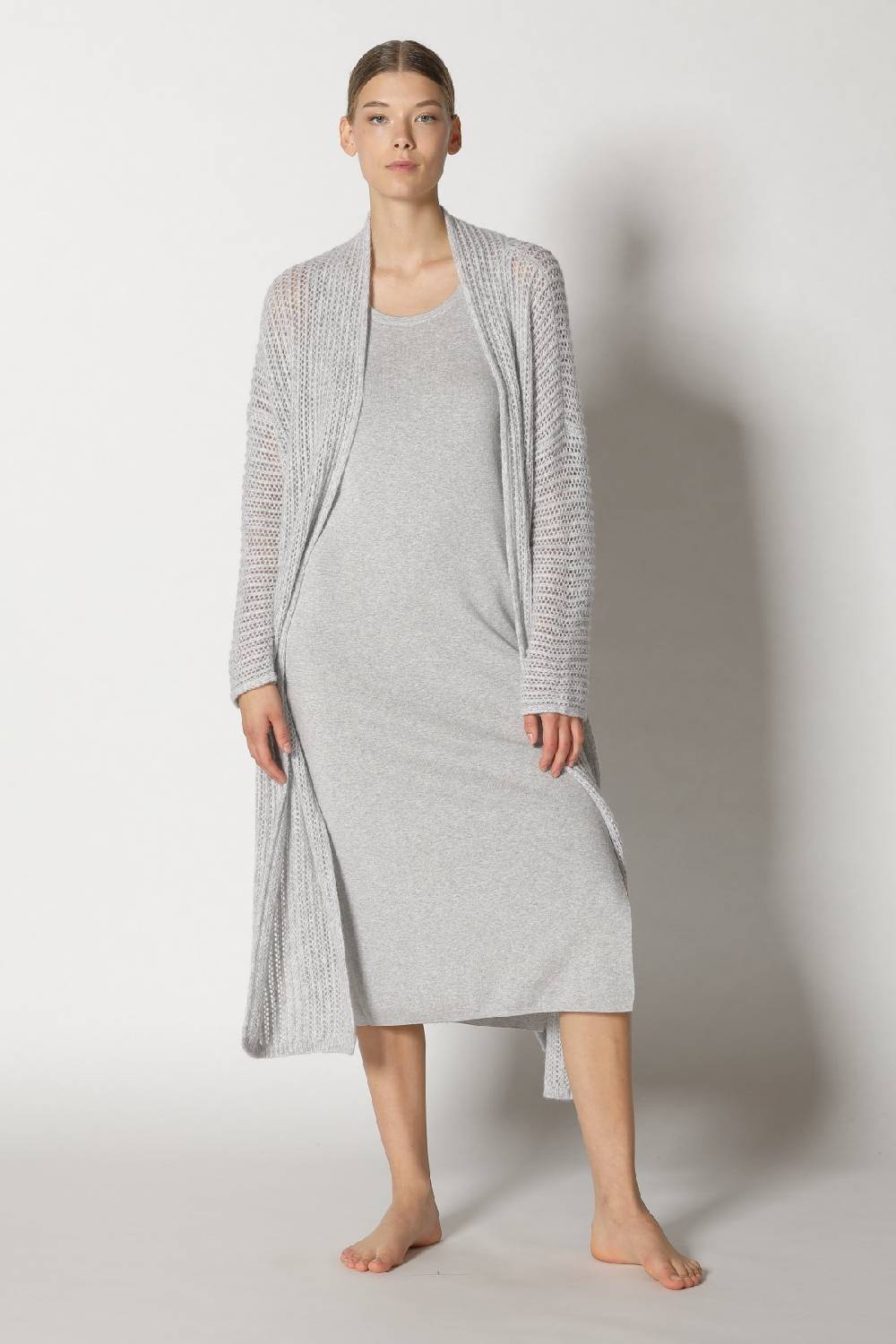 Sminfinity blurry airy coat + comfy maxi tank dress Kauf eins, bekomm eins gratis