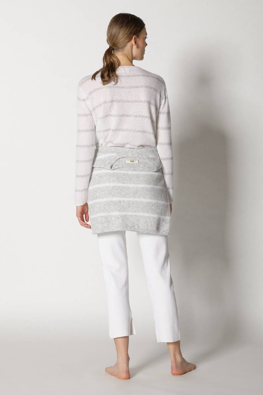 Sminfinity blurry stripe crewneck + silky cropped pants Riesige Ersparnisse