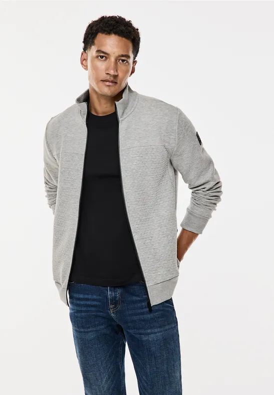 Street One Sweatjacke mit Materialmix JETZT KAUFEN