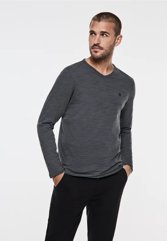 Street One Melange V-Neck Longsleeve Vierteljährliche Förderung