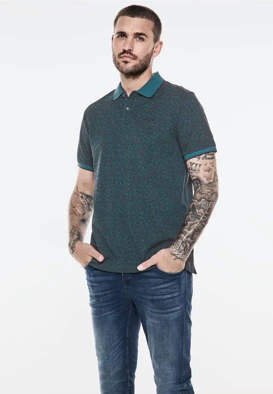 Street One Piquée Poloshirt mit Print Flash Sale