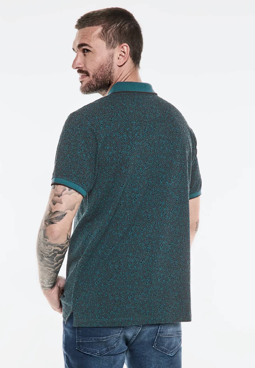Street One Piquée Poloshirt mit Print Flash Sale