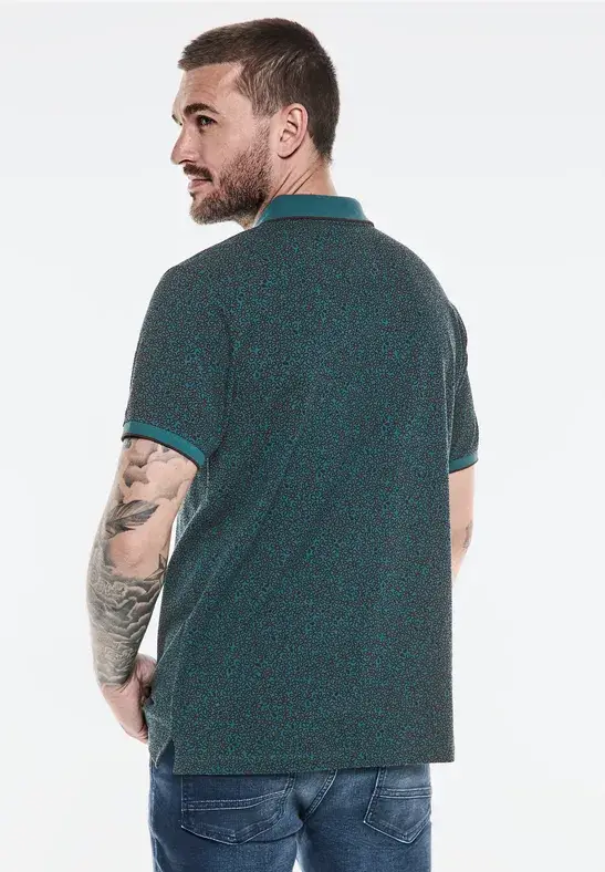Street One Piquée Poloshirt mit Print Flash Sale