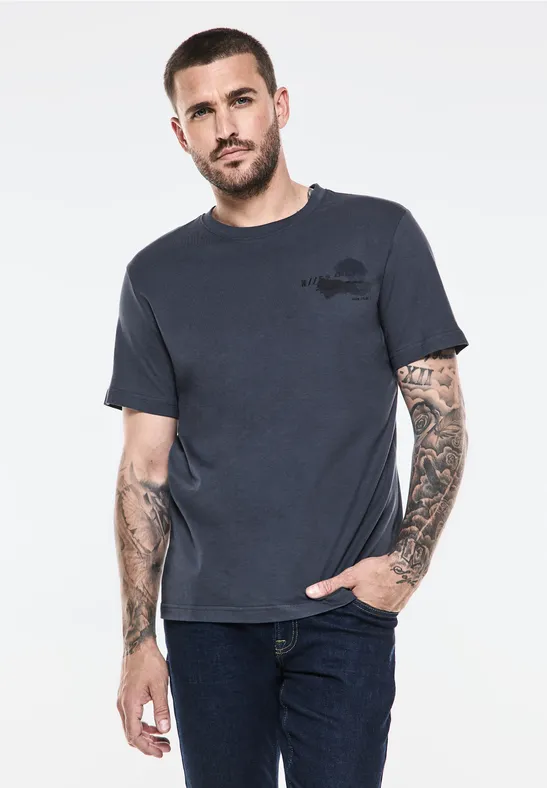 Street One T-Shirt mit Chestprint Weihnachtsangebot
