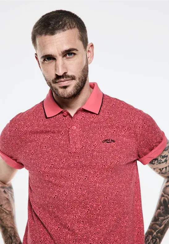 Street One Piquée Poloshirt mit Print Top Angebot