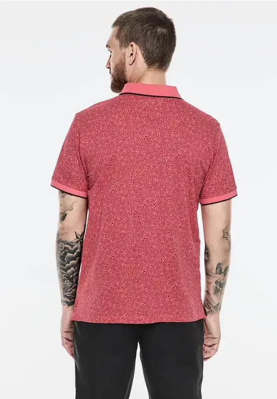 Street One Piquée Poloshirt mit Print Top Angebot