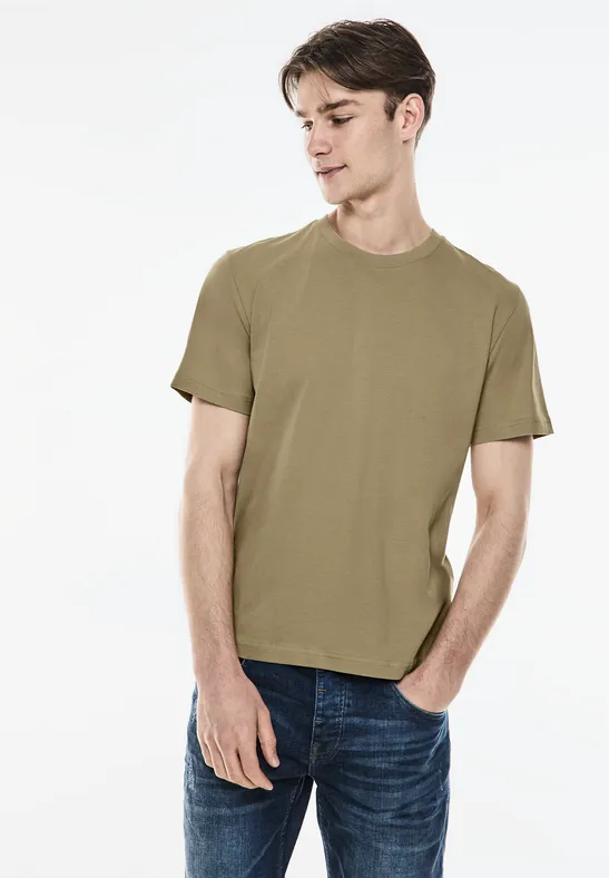 Street One Basic T-Shirt in Unifarbe Riesige Ersparnisse