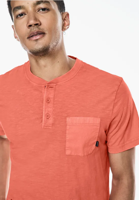 Street One Garment dye Henley Shirt Letzte 3 Tage