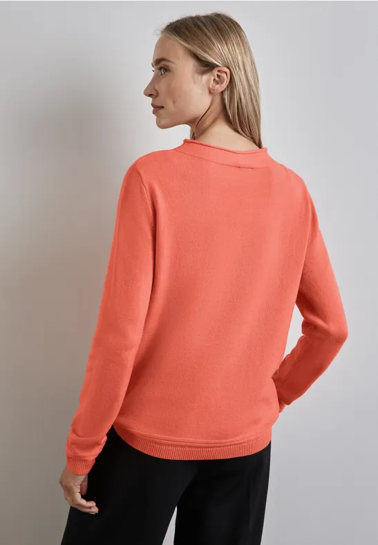 Street One Pullover mit gerolltem Saum 50% Rabatt für begrenzte Zeit