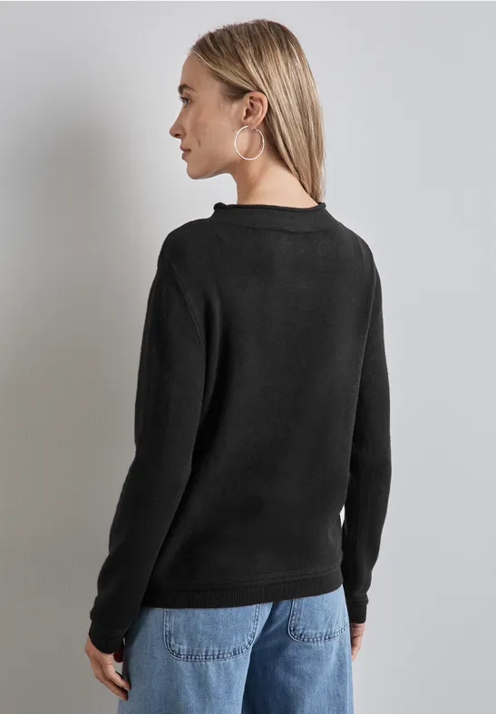 Street One Pullover mit gerolltem Saum Fabrik Onlineshop