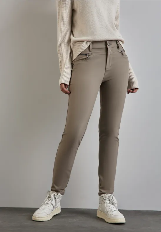 Street One Hose mit Zipper Details - Style YORK Fabrikpreis
