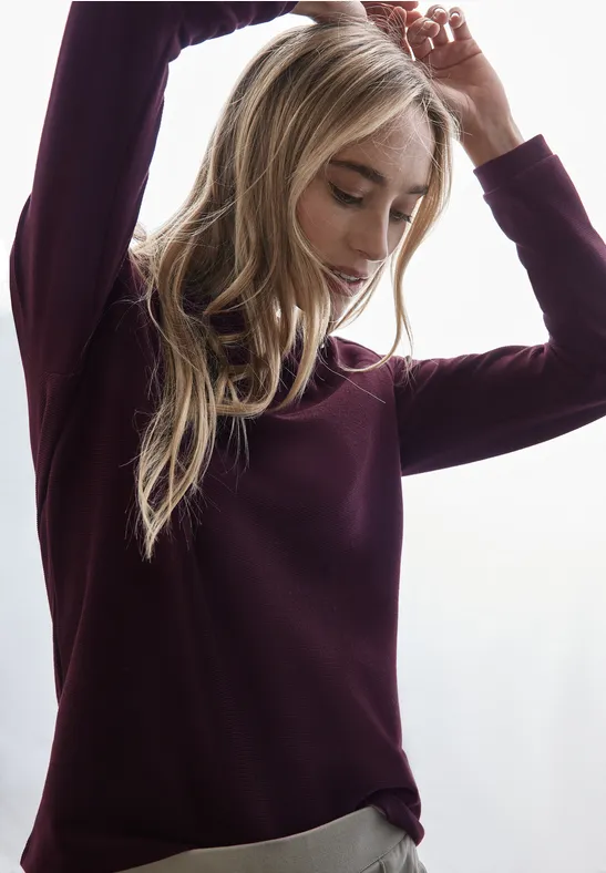 Street One Turtleneck Struktur-Shirt Großer Ausverkauf
