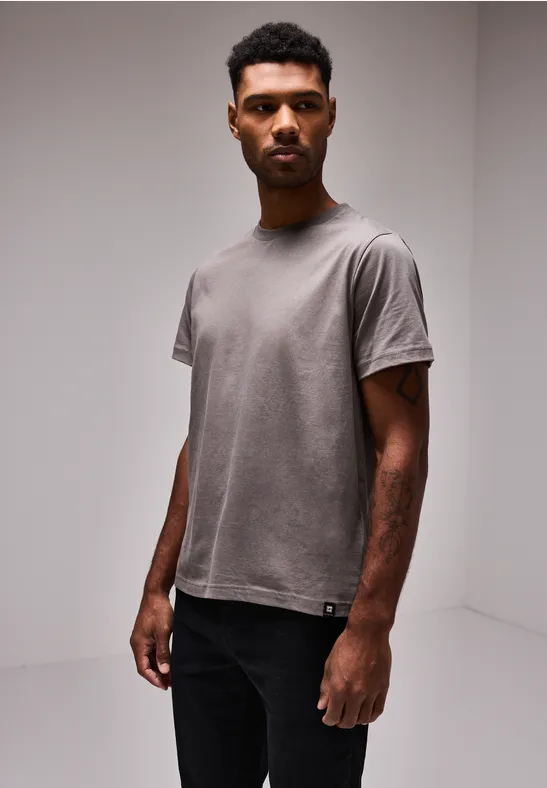 Street One Basic T-Shirt in Unifarbe Räumungsverkauf