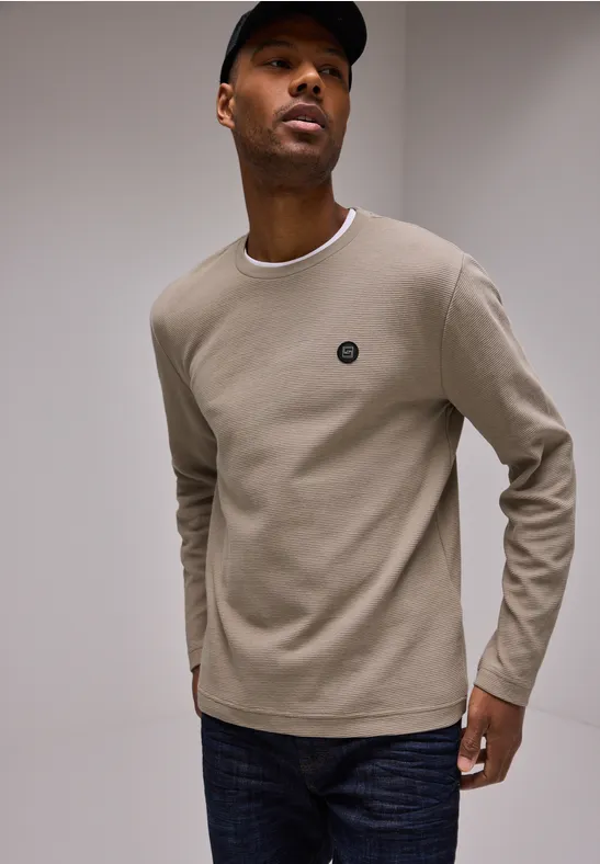 Street One Struktur Longsleeve Kostenlose Rückgabe