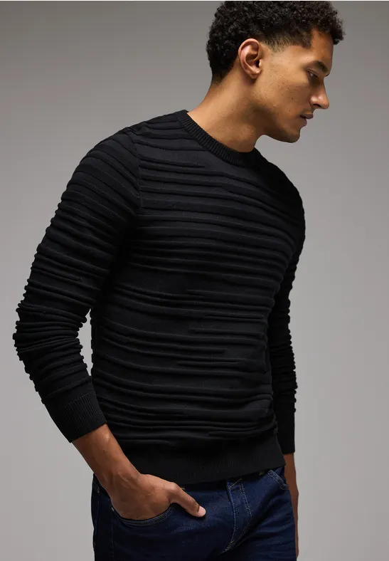 Street One Pullover mit Strukturstreifen Bis zu 55% Rabatt