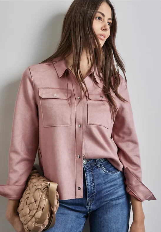 Street One Overshirt im Velours-Look Blitzverkäufe