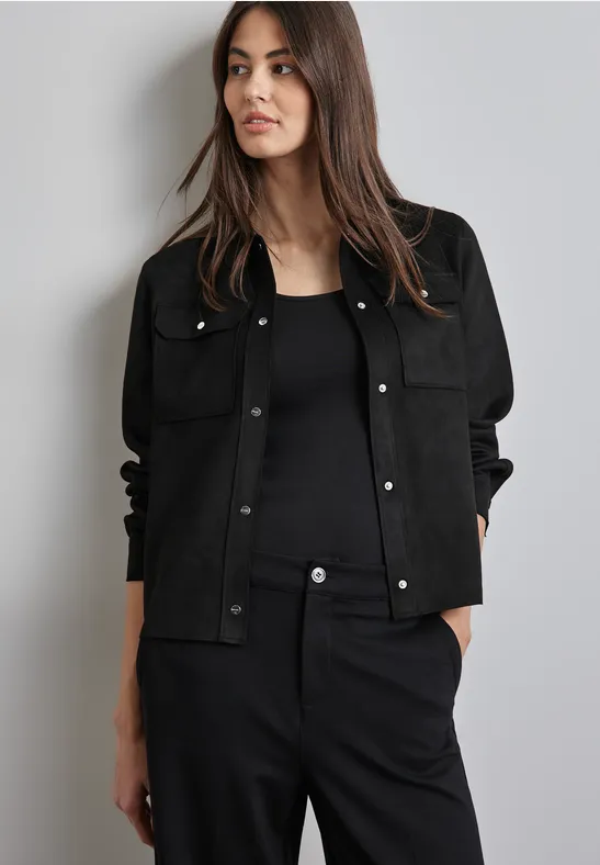 Street One Overshirt im Velours-Look Flash Sale