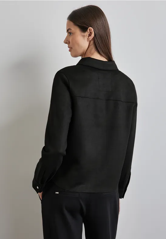 Street One Overshirt im Velours-Look Flash Sale