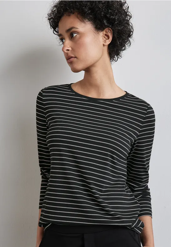 Street One Gestreiftes Langarmshirt Preisnachlass
