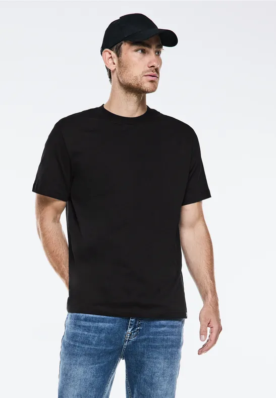 Street One Basic T-Shirt in Unifarbe Jubiläumsangebot