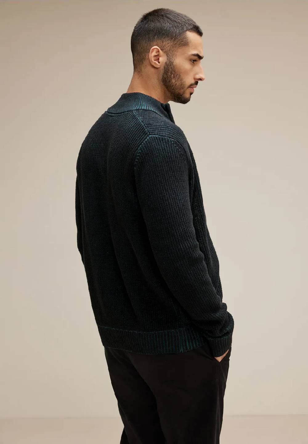 Street One Struktur Cardigan mit Zipper Lagerräumung