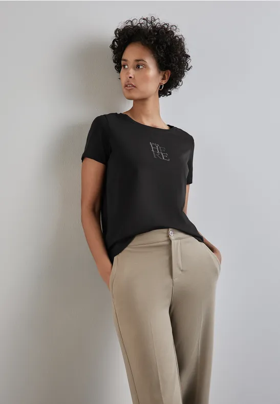 Street One T-Shirt mit Wording Auslauf