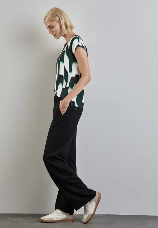 Street One Bedrucktes Ottoman-Shirt Kostenloser Versand